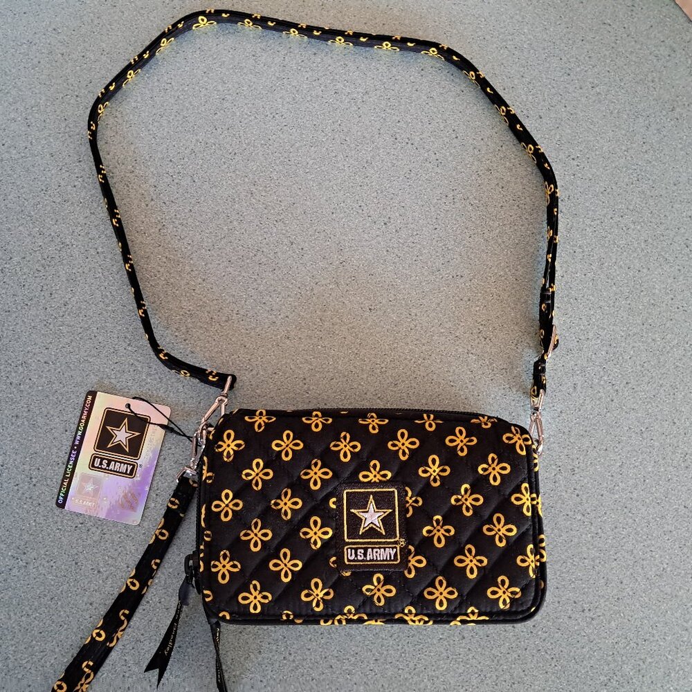 Vera Bradley RDIF All in One Black & Gold Crossbody U. S. Military Army